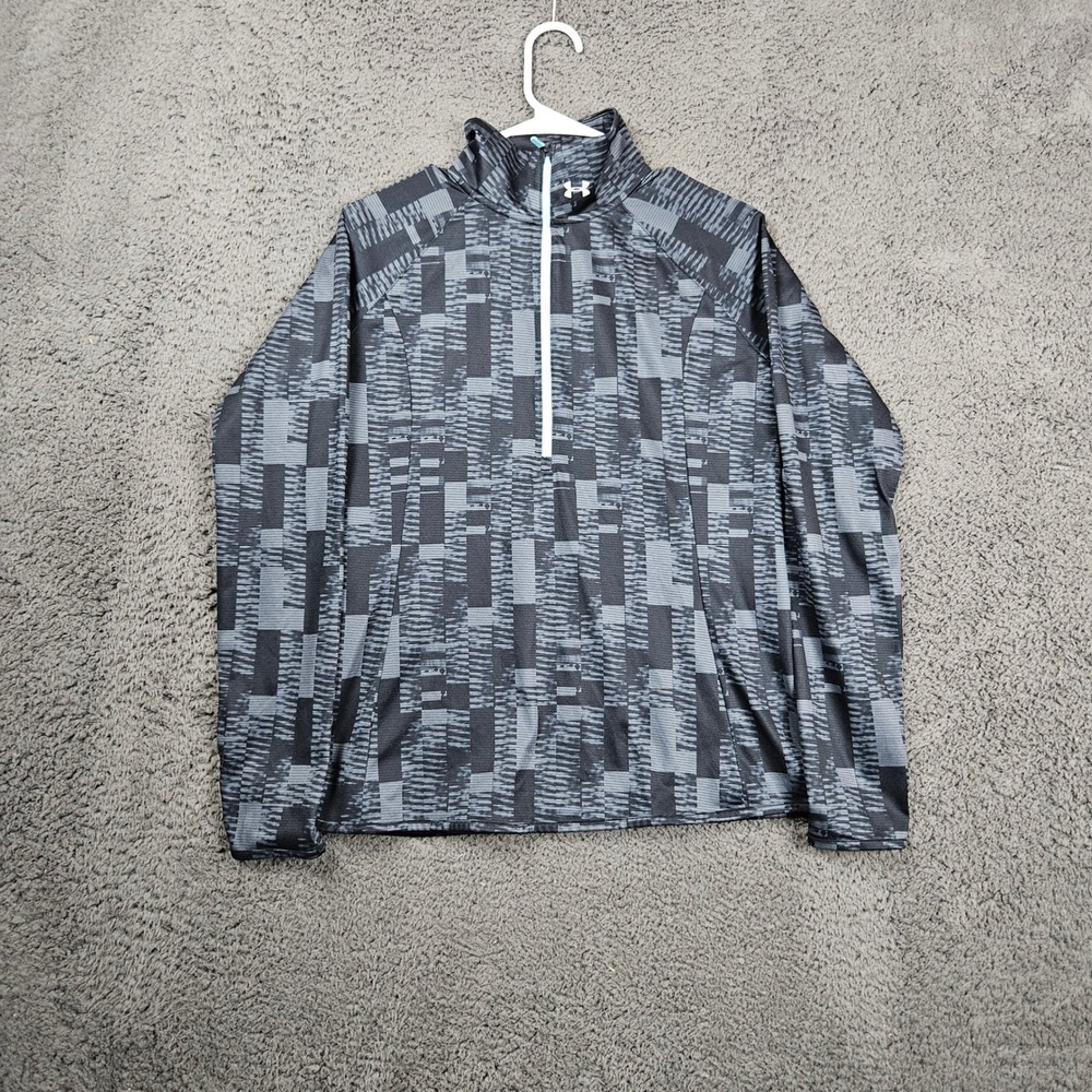 Under‎ Armour Pullover Top Mens Medium Fitted Long Sleeve 1/4 Zip Athletic